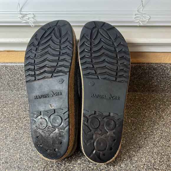 Haflinger Grizzly Wool Clogs Slippers Mens EU 46 US 13 Gray Slip On Comfort Mule - Picture 10 of 10